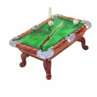 Holiday Ornament Pool Table Ornament Glass Cue Eight Ball Billiards A45205