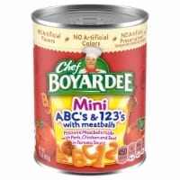 Chef Boyardee® Mini ABC's & 123's Pasta with Meatballs Pasta in Tomato Sauce