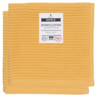Now Designs Ripple Kitchen Dishcloth, Honey Yellow - 13 x 13 in Set of 4