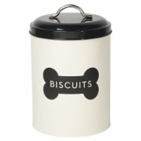 Now Designs Dog Biscuit Metal Treat Tin - Ivory Perspective: Main