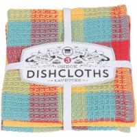 Now Designs Classic Checkered Cotton Kitchen Dishcloth Towels, Lemon (Set of 3) Perspective: Main