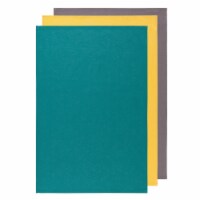 Now Designs Flour Sack Kitchen Dish Towels Coordinated Green Yellow Set of 3