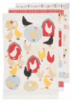 Now Designs Flour Sack Cotton Printed Kitchen Dish Towels Farm To Table Set of 3