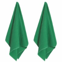 Now Designs Ripple Absorbent Terry Cotton Kitchen Towels Greenbriar Set of 2