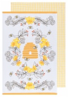 Now Designs 100% Cotton Woven Bee Print Kitchen Dish Towels