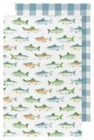 Now Designs Gone Fishin 100% Cotton Woven Printed Kitchen Dish Towels