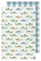 Now Designs Gone Fishin 100% Cotton Woven Printed Kitchen Dish Towels