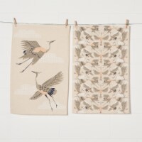 Danica Studio To and Fro Flight of Fancy Linen Printed Dish Towels