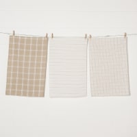 Now Designs Tic Tac Toe Sandstone 100% Cotton Kitchen Dish Towels