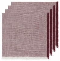 Danica Heirloom Chambray Cotton Napkins Wine 18 inches x 18 inches Set of 4