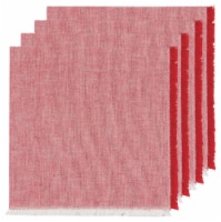 Now Designs Heirloom Chambray Cotton Napkins Chili Red - 4 Pack