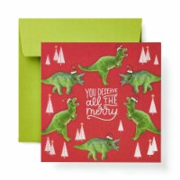 American Greetings Money and Gift Card Holder Christmas Greeting Card (Dinosaur) Perspective: Main