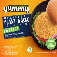 Yummy Breaded Meatless Plant-Based Protein Patties Perspective: Main