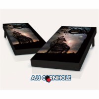 AJJCornhole 107-WolfWoods Wolf Woods Theme Cornhole Set with Bags - 8 x 24 x 48 in.