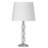 Dainolite Metal Modern 1 Light Crystal Polished Chrome Table Lamp
