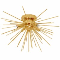 Dainolite VEG-184FH-GLD-VB 4 Light Flush Mount, Gold & Vintage Bronze