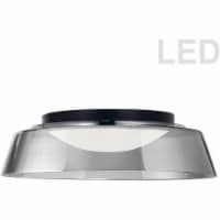 Dainolite 3145-LEDFH18-SM-MB 35W LED Flush Mount, Matte Black with Smoked Glass