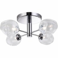 Dainolite ABI-204SF-PC 4 Light Halogen Semi Flush - Polished Chrome with Clear Glass