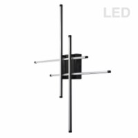 Dainolite SUM-3223LEDFH-MB 23W LED Flush Mount, Matte Black with White Acrylic Diffuser