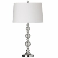 Dainolite Metal Modern 1 Light Crystal White Table Lamp