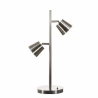 Dainolite Metal Modern 2 Light Modern Satin Chrome Table Lamp