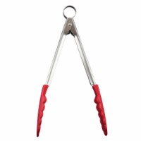 Cuisipro 9.5 Inch Silicone Locking Tongs, Red Perspective: Main