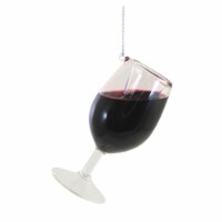 Holiday Ornament Merry Merlot Wine Glass Glass Cheers Beverage Ex25630