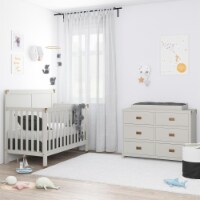 Baby Relax Miles 5-in-1 Convertible Crib, Soft Gray