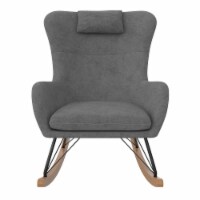 Baby Relax Robbie Rocker with Storage Pockets, Gray Linen