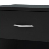 South Shore Step One 1 Drawer Nightstand in Pure Black