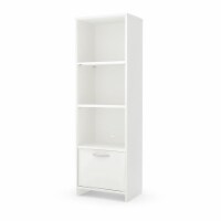 South Shore Step One 4 Shelf Bookcase in Pure White
