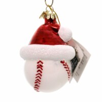Holiday Ornament Santa Hat Sport Ball Noble Gem Hand Crafted Christmas Nb1188 Baseball