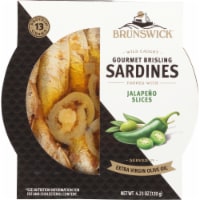 Brunswick™ Wild Caught Gourmet Brisling Sardines Topped with Jalapeno Slices Perspective: Main