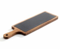 Our Table Rectangular Wood Slate Cheese Board Perspective: Main