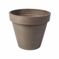Algreen 18835 12 x 14 x 14 in. Valencia Round Banded Planter Pot, Textured Taupe
