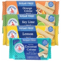 Voortman Bakery Sugar Free Wafers Variety Pack | Coconut Creme, Key Lime, Lemon and Orange Cr