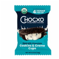 Chocxo® Simply Better Chocolate Dark Organic Cookies & Creme Cups Perspective: Main