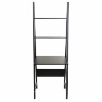 kieragrace KG Providence  Hart Floor Shelf/Desk Black Engineered Wood