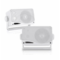 Pyle PLMR24 3.5  200W 3-Way Marine Audio Speakers Outdoor Weatherproof (Pair)