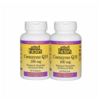 Natural Factors Coenzyme Q10 100mg, 60 + 60 Softgels