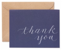 American Greetings Navy Blue Thank You Cards with Kraft-Style Envelopes