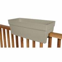 DCN Plastic N352738 Rail Planter, Portabella, 27-Inch