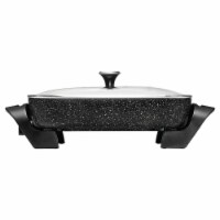 THE ROCK by Starfrit 12-Inch x 15-Inch 1,200-Watt Extra-Large Electric Skillet with Glass Lid