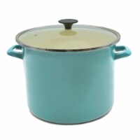 Imusa Blue Speckled Enamel Stock Pot 6 Quart, Blue