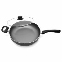 11-In. Nonstick Aluminum Deep Fry Pan with Lid