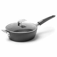 THE ROCK by Starfrit 9-Inch Deep Fry Pan/Dutch Oven with Lid and T-Lock