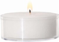 Yummi Unscented Clear-Cup Tealights - White Perspective: Main