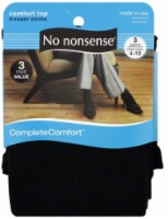 No Nonsense Women's CompleteComfort Trouser Socks - 3 pk - Black