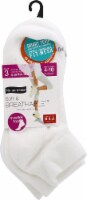 No Nonsense Women's Soft and Breathable Quarter-Top Socks - 3 pk - White