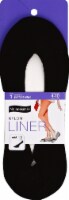No Nonsense Women’s Perfect Edge Nylon Mid Liner Socks  – Black